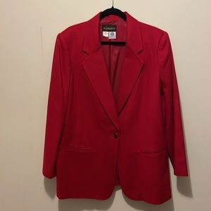 Women’s red blazer